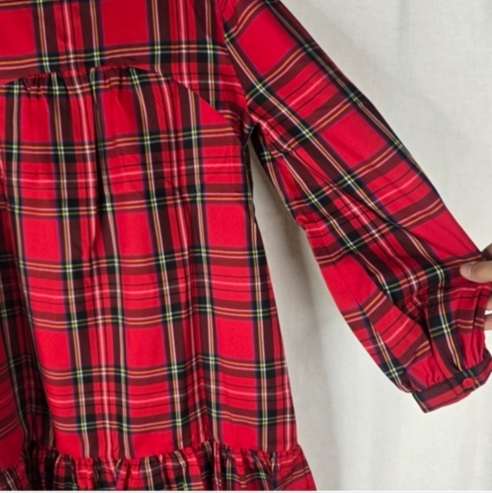 Tuckernuck Womens XS  Royal Stewart Tartan Palmerston Red Plaid Dress Holiday - Picture 14 of 14